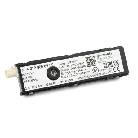 Antenna amplifier Mercedes CLA 118, GLE 167, A-Class 177, C-Class 205, E-Class 213 238, S-Class 217, S-Class 222, EQA 243, GLA 247, GLC 253, AMG GT 290, EQC 293, G-Class 463 464 A2139056900